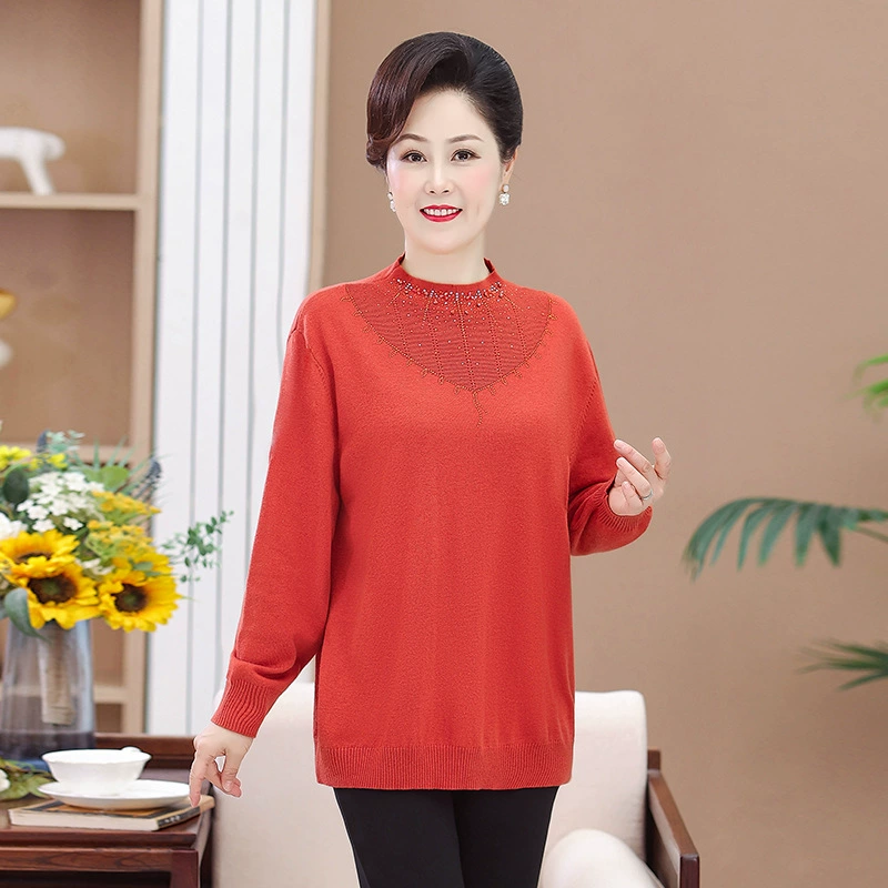 031 для среднего и пожилого возраста плюс свитер с увеличением удобрений 200 кг свитер больших размеров женский 22 Новый 58% шерсть
