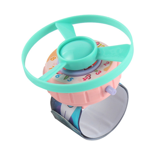 Children's watch bamboo dragonfly, flying disc, UFO gun, glowing spinning top launcher, jet plane toy for night market stalls