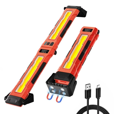 İşçi projektorları | and hook, auto repair work light - red-portable-foldable-work-light-5200ma