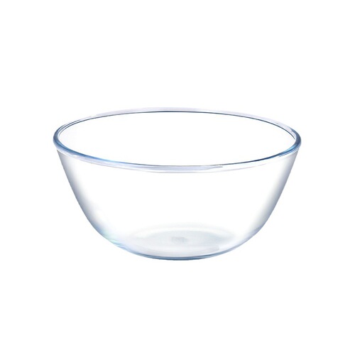 Transparent salad bowl with thickened glass, microwaveable and high-temperature resistant, household instant noodle bowl, fruit large size and dough basin