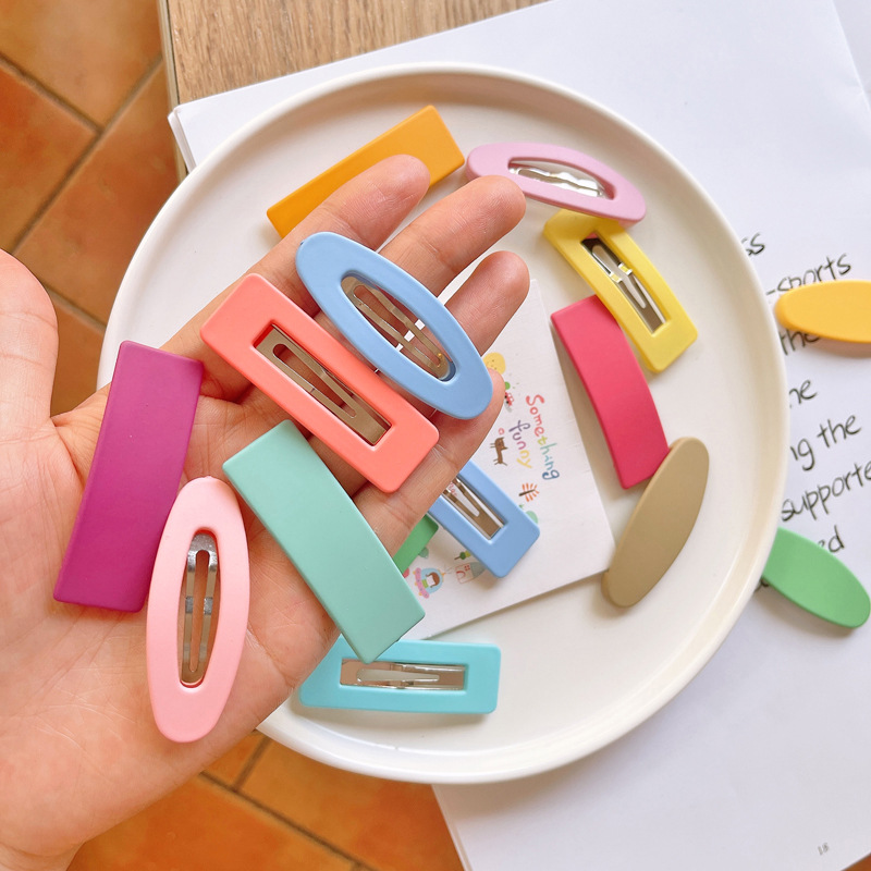 100g Weight Hair Clip Hair Accessories Type 1 Set Quantity Daily Occasion Plastic Material Geometric, Colorful Pattern Kid'S Gender Simple Style Style Kid's Simple Style Geometric Colorful Plastic Hair Clip 5