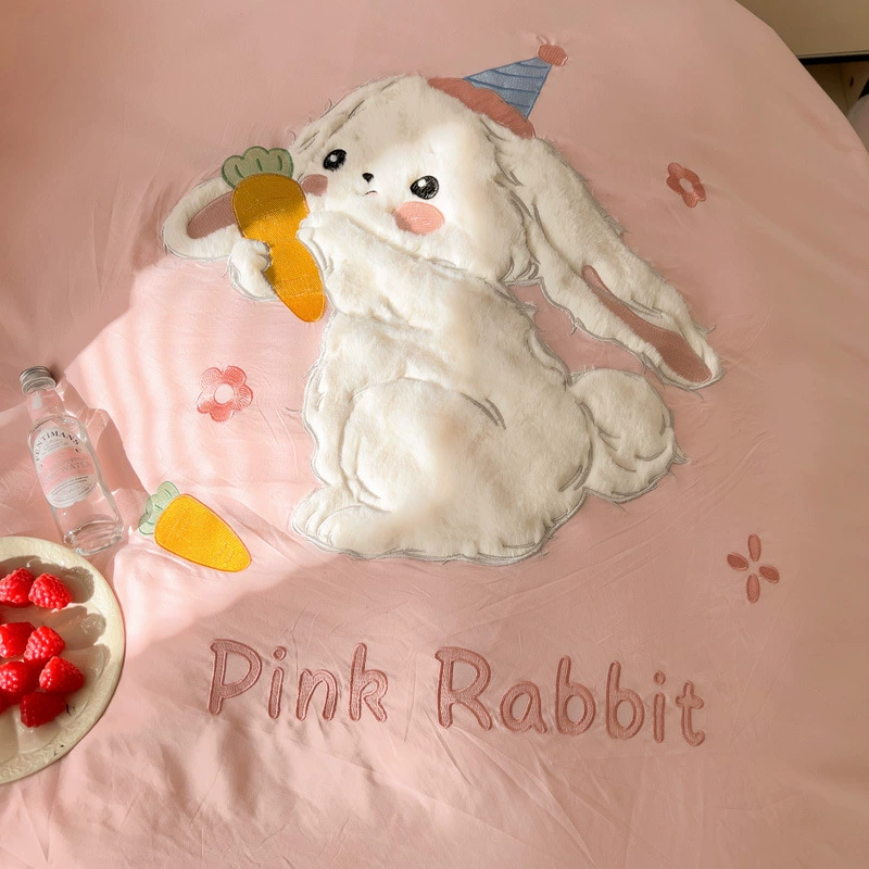 Cartoon soft patch, set, bedspread, 4 piece set