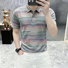 2026夏季精品休闲炫彩条纹爆款短墨徐服饰&6092