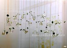 创意悬挂透明玻璃花瓶简约水培小吊瓶室内园艺家居装饰瓶植物套装
