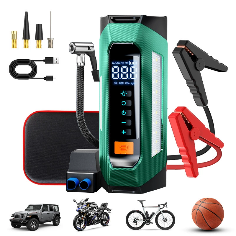 Многофункциональное пусковое устройство для автомобиля 5000А с интегрированным автомобильным компрессором и функцией бустера UL