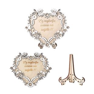 Mother's Day Wooden Heart Letter Garland Ornaments Creative Laser Cut Garland Decoration Heart Crafts