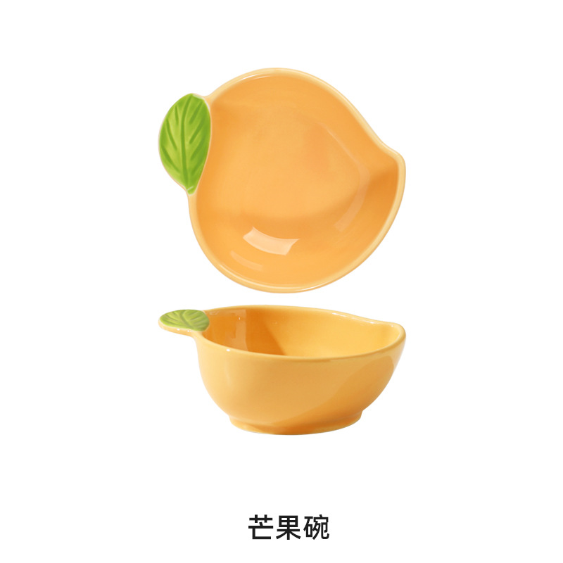 Frutas y verduras de cerámica creativas caseras platos de inmersión condimentos bocadillos de frutas y verduras