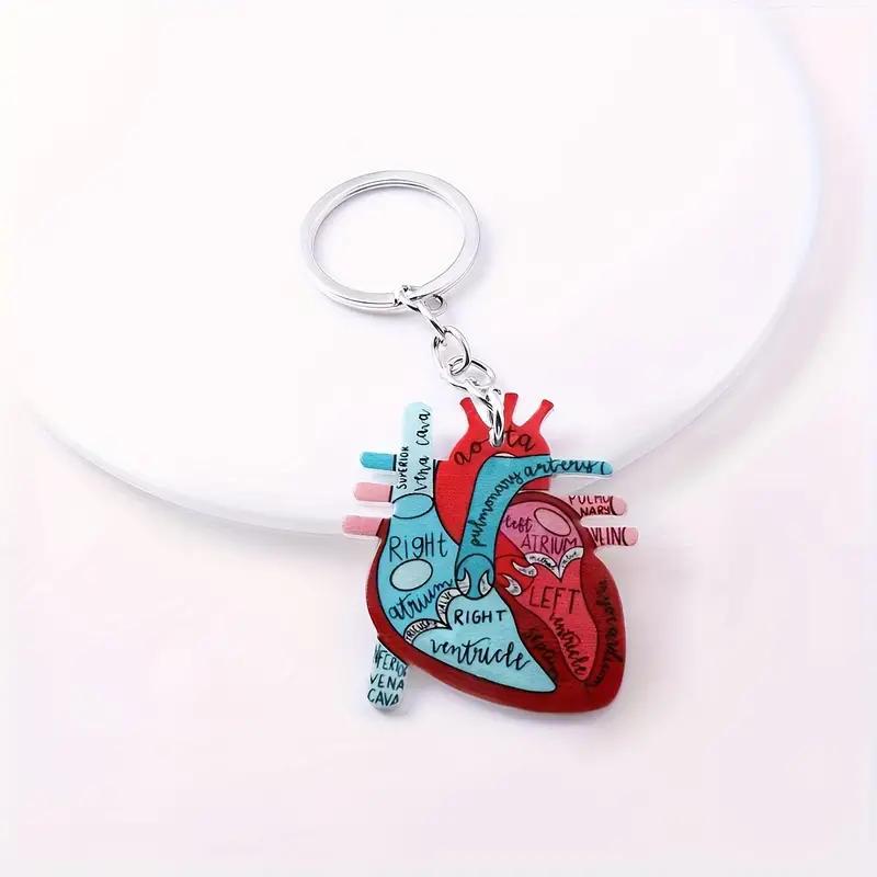 creative cartoon acrylic keychain heart shaped