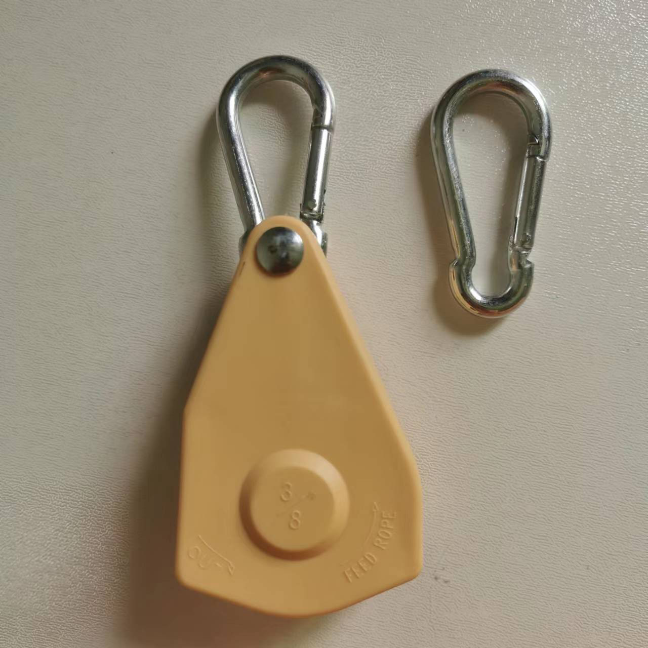 구스옐로 도르래 단일제품(반제품) - 금속바퀴 내장 - 7개 2개 포함#카라비너, 무선