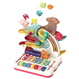 Cross-border hot supply 0-3 years old children's early education multi-functional hand-knocking piano 7-in-1 educational hand-knocking piano adventure toy