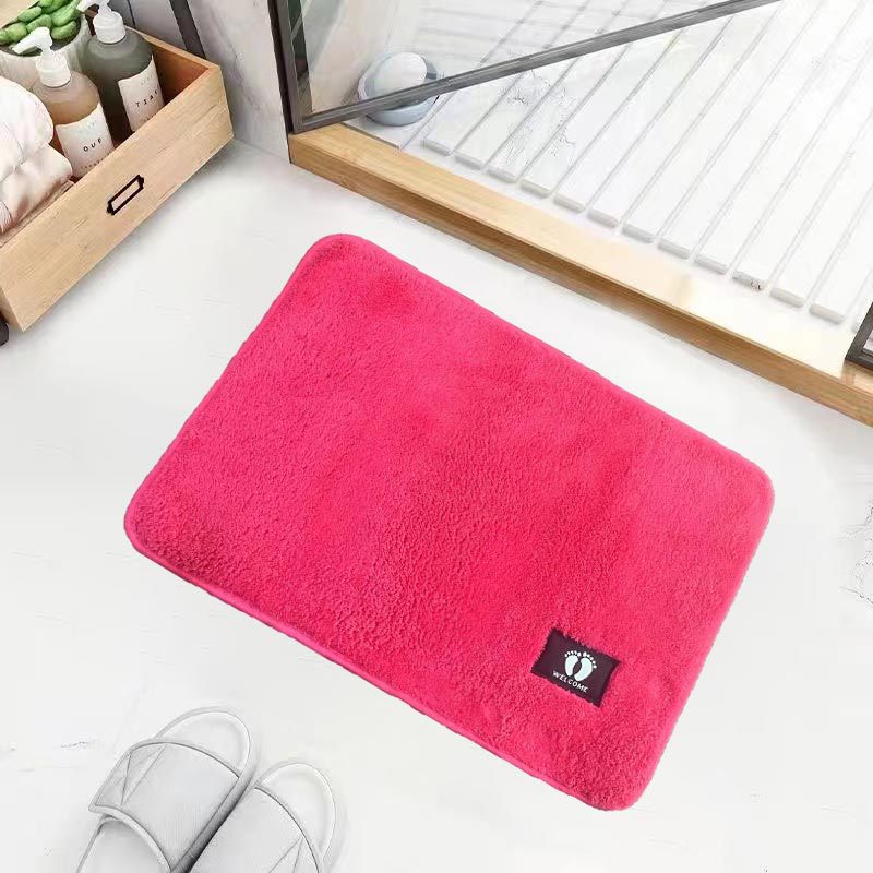 Toalla de suelo antideslizante de lana de coral al por mayor 40*60 casa de familia baño baño alfombra de baño toalla de suelo de comercio exterior absorbente personalizado