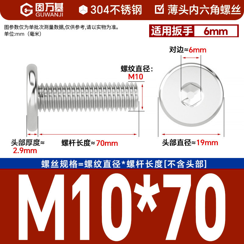 304 M10*70
