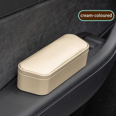 Armrest box: elbow rest booster add seat - thickening-can-be-raised-beige-length-17cm-width-6cm