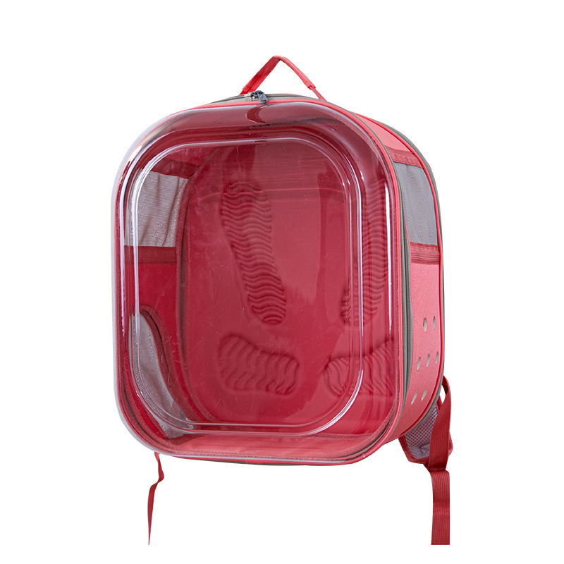 Mochila Transparente para Mascotas de PVC, Transpirable, para Salidas de Mascotas