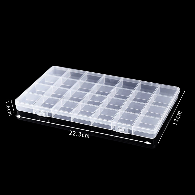 Plastic storage box, storage system, beads, accessory, 24 cells, 28 cells, DIY
