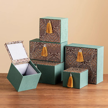 国风流苏空礼盒茶具套装高级感伴手礼包装盒子建盏锦盒茶杯收纳盒