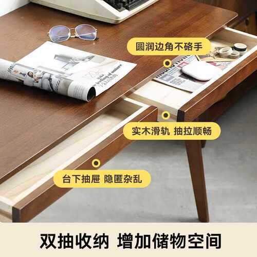 Solid wood desk computer table beech wood home desk Japanese simple bedroom study small apartment study writing desk