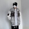 2022 new pattern American style Retro street lattice mlb coat men and women Spring and autumn season Chaopai Easy Hip hop Jacket