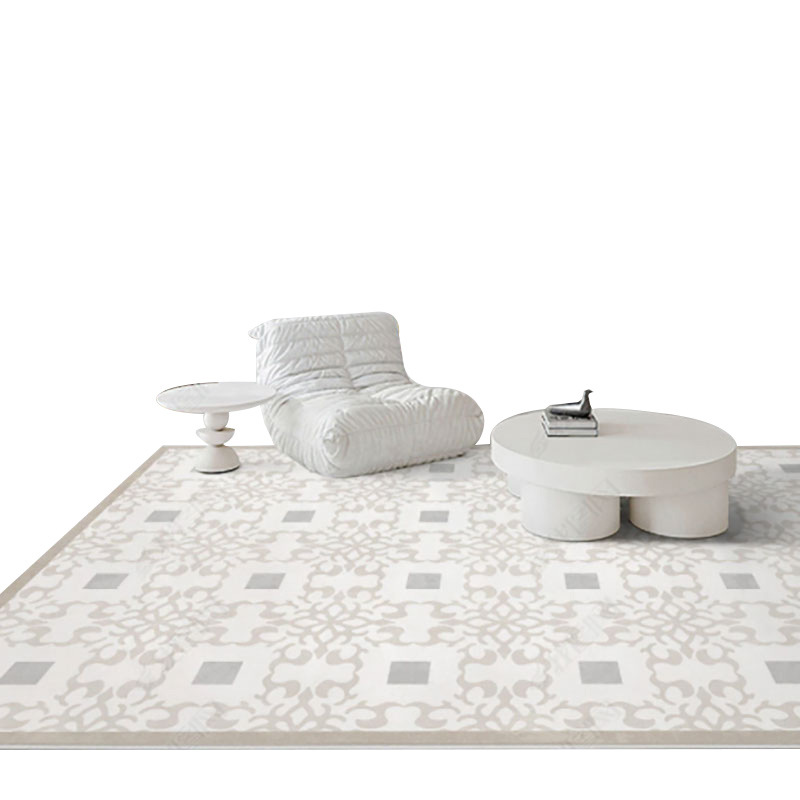 Estilo crema simple absorbente sala de estar alfombra hogar suave antideslizante gran área manta completa dormitorio alfombra francesa