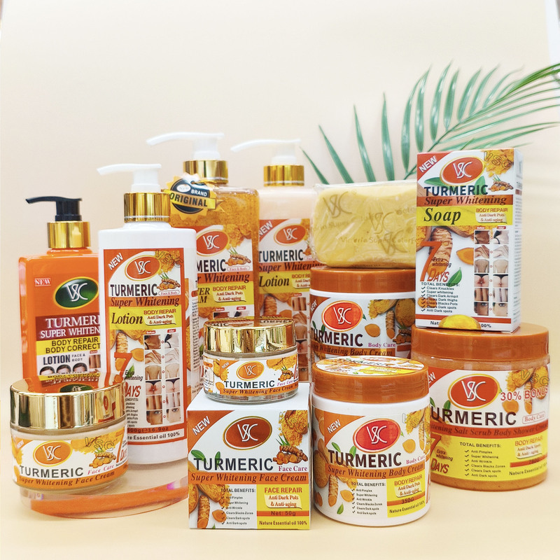 Cross-Border Foreign Trade Turmeric Skin Care Series Essence Liquid Face Cream Body Lotion Scrub Wholesale Foreign Trade