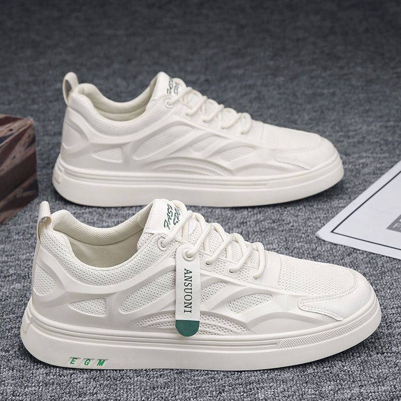 Zapatos de verano para hombre 2023 nuevos zapatos casuales deportivos con superficie de malla transpirable para estudiantes de moda, zapatos casuales ligeros y resistentes al desgaste, zapatos de moda