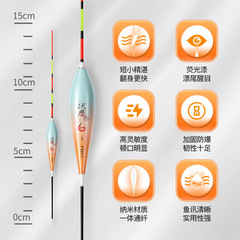 佳釣尼淺水漂短漂醒目高靈敏鯽魚漂草洞水皮白條石斑小魚短尾浮漂