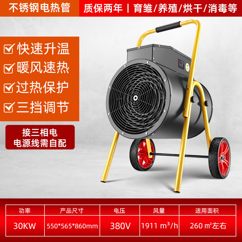 Calentador industrial de alta potencia calefactor eléctrico gran área de fábrica comercial invernadero calentador de aire sala de estar sin