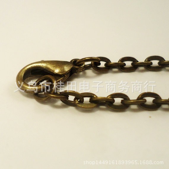 DIY cadena cruzada plana cadena de la joyería plana O Cruz bolsa de cadena adornos accesorios con la langosta hebilla de la cadena de aleación