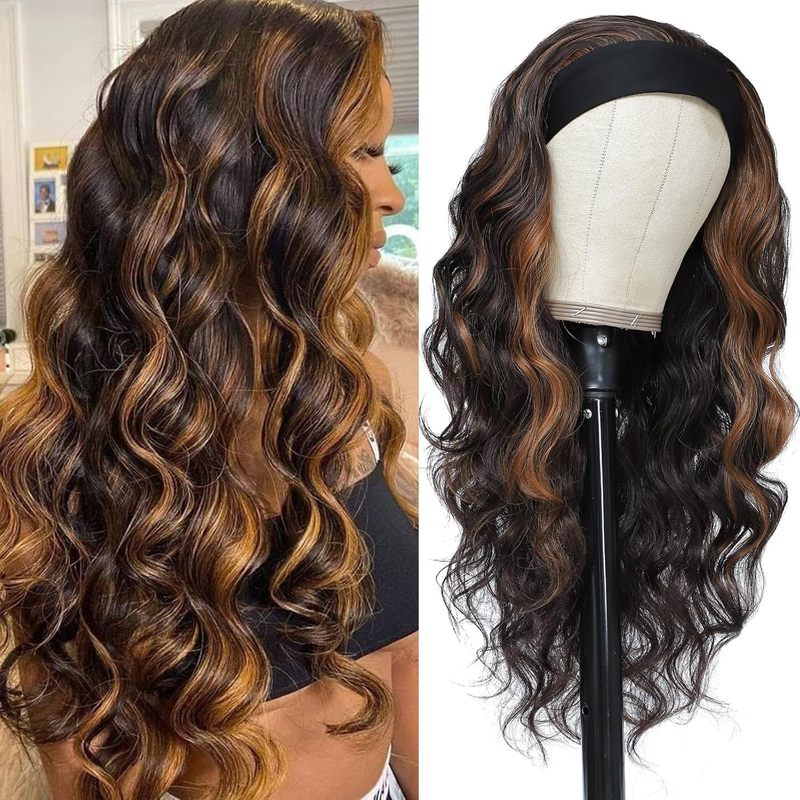現物欧米の氷糸ヘアバンドかつらがふわふわしています。|undefined