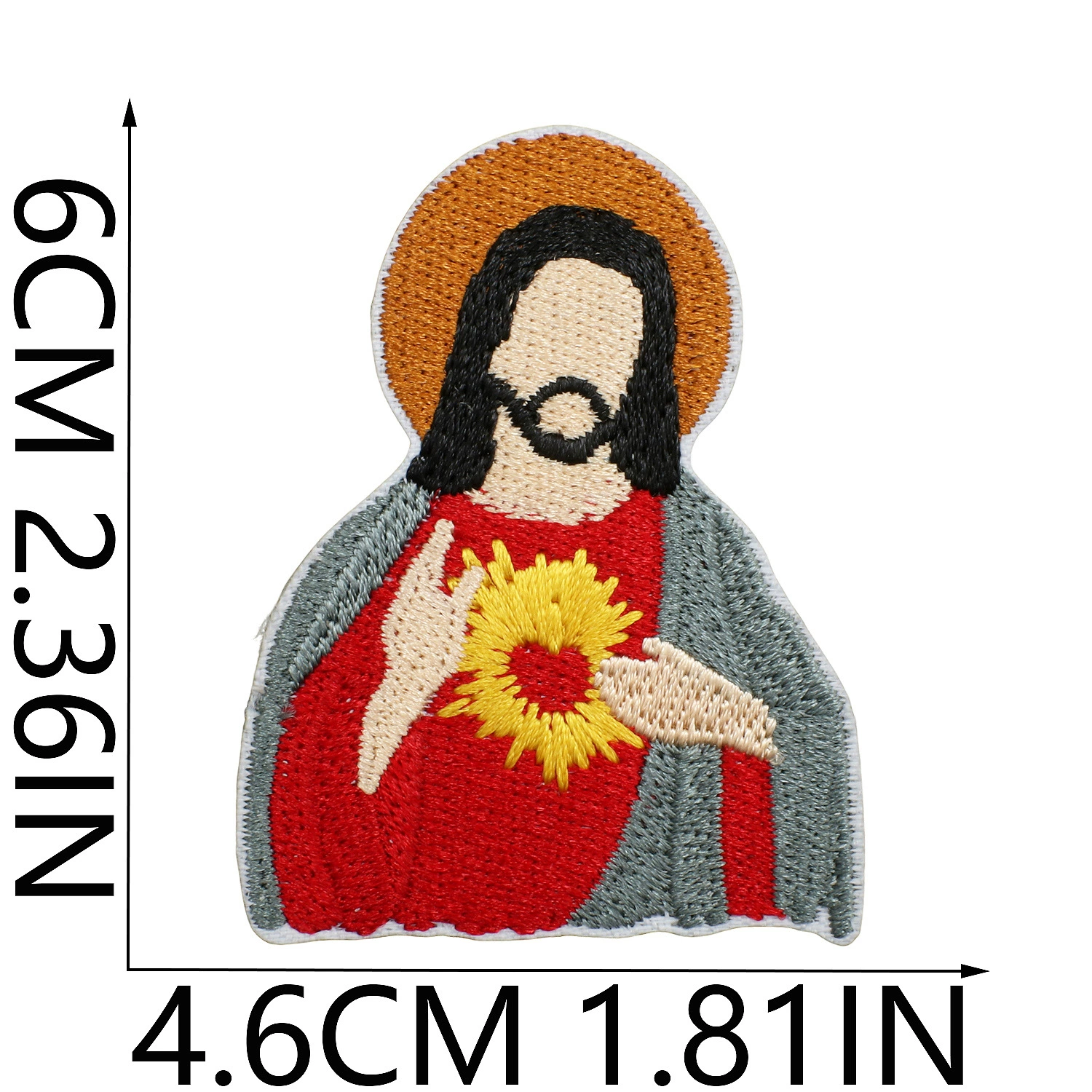 Оригінальная вышивка на ткани Jesu верь в верхнюю дорожку позитивная энергия нашивка декоративная отделка одежды классические символы вышивка печать