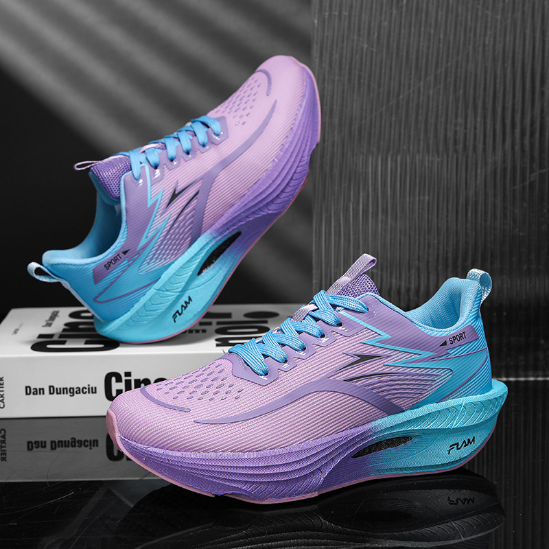 Nuevos zapatos de carreras transpirables para parejas elásticos de carbono zapatos deportivos de carreras de velocidad para hombres y mujeres zapatos de maratón profesionales para hombres image 7