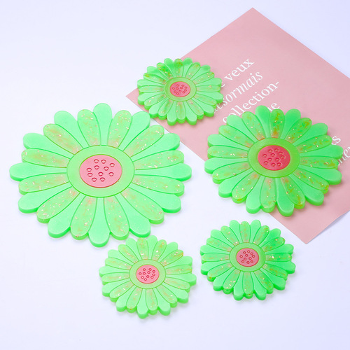 Silicone mold diy flower drip glue tea tray coaster mirror sunflower petals fruit plate tray silicone abrasive tool
