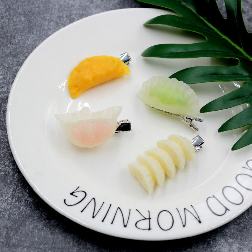 Fun and cute simulated food dumplings, wontons, egg dumplings, hair clips, card headbands, creative accessories, small gifts for students