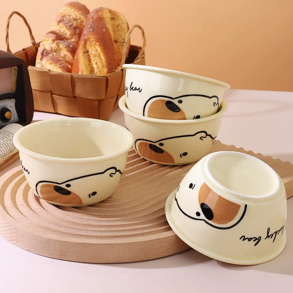 4 Gree Bear 4.75-inch rice bowls