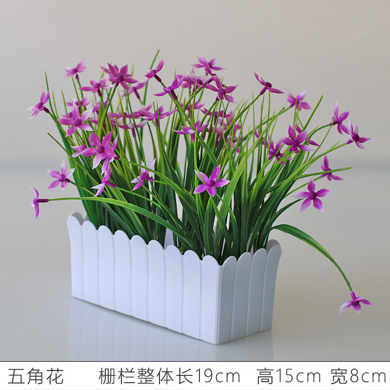 Flor artificial jardín de flores de plástico traje de valla de flores artificiales decoración de la ventana interior y exterior decoración floral decoración de la Mesa maceta flor