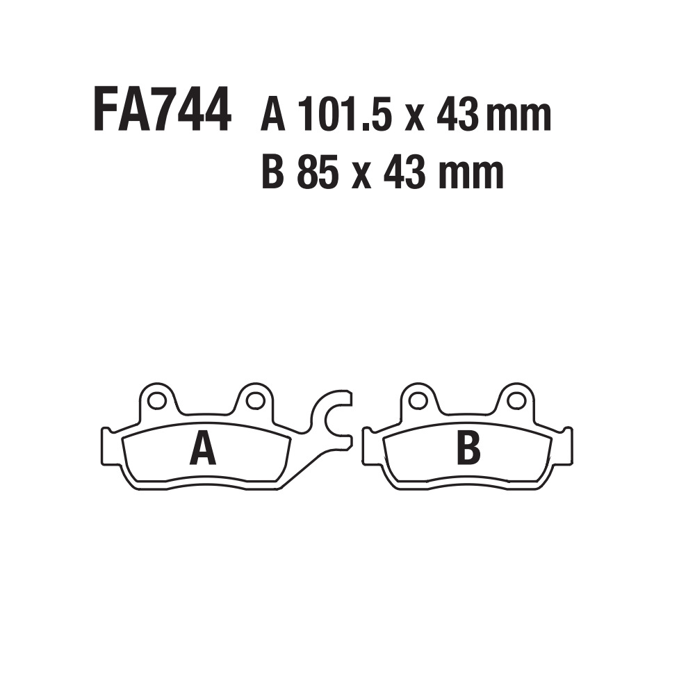 Motocicleta freno de goma ATVFA744 CBF 150 SH