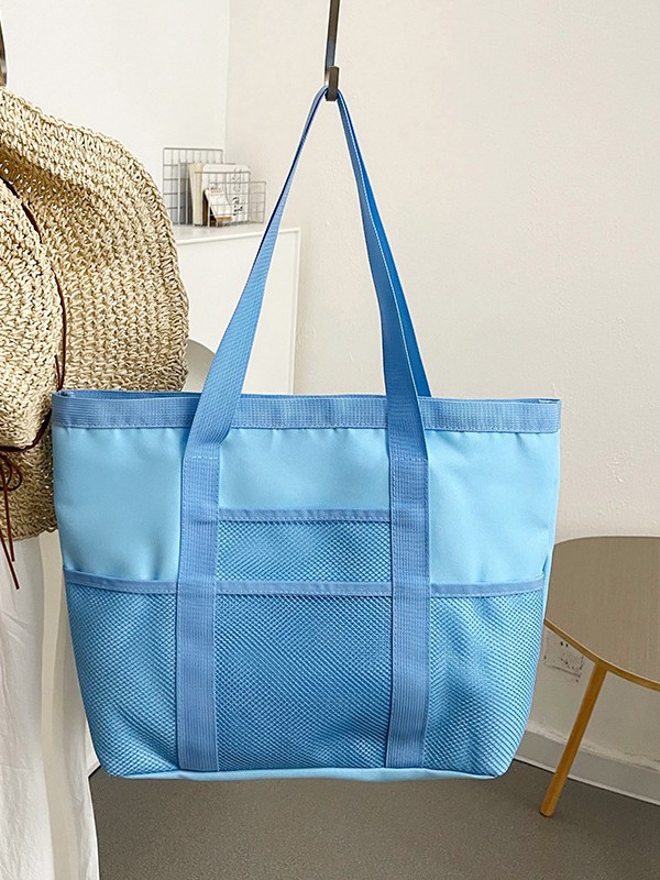 Bolso de Hombro y Mano Transpirable de Malla para Playa de Nailon de Gran Capacidad