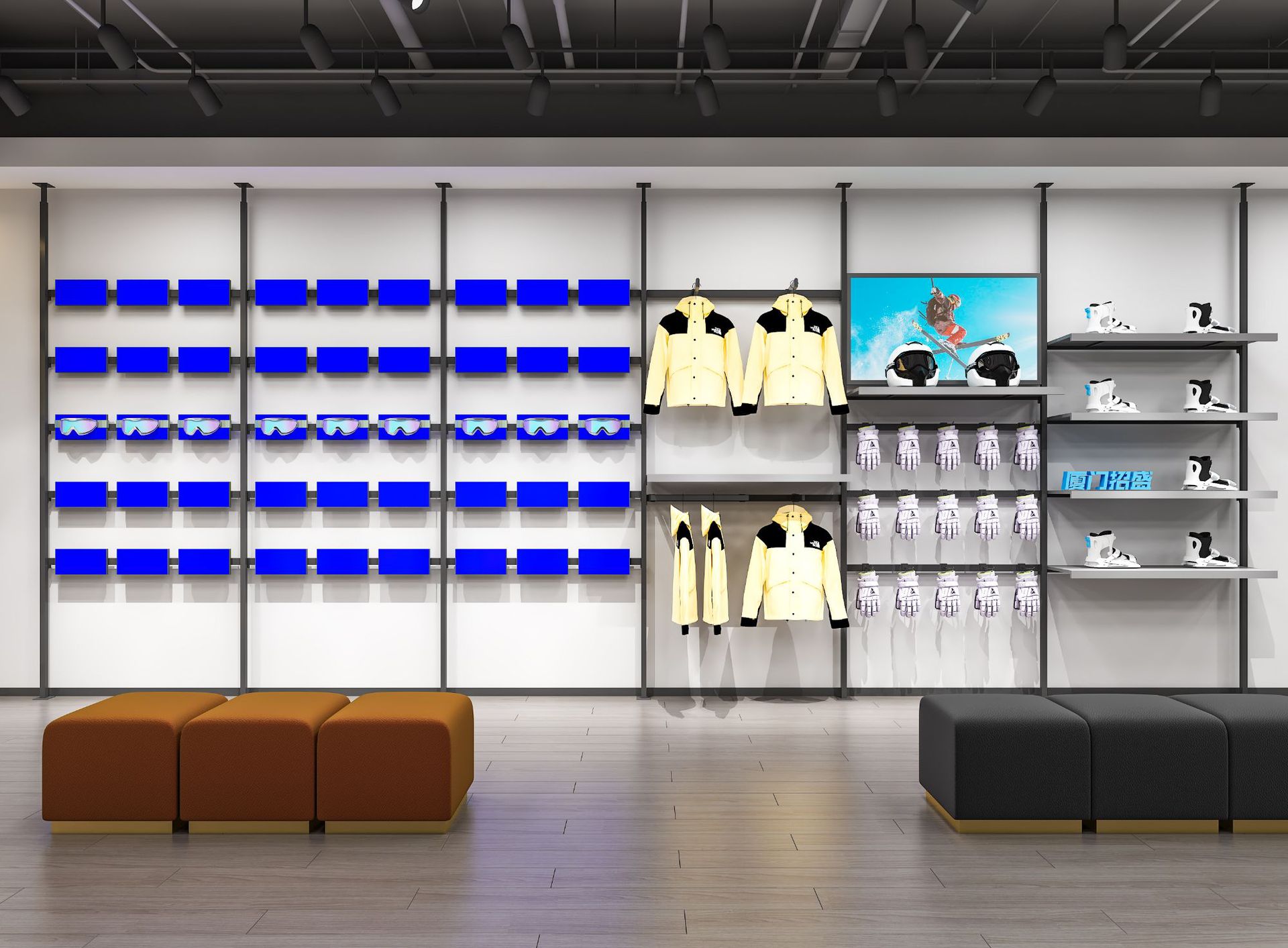 Tienda de zapatos deportivos al aire libre estante de zapatos estante de exhibición tienda de ropa estante de exhibición Zhongdao estante de zapatos estante de tienda de ropa profesional de hombre