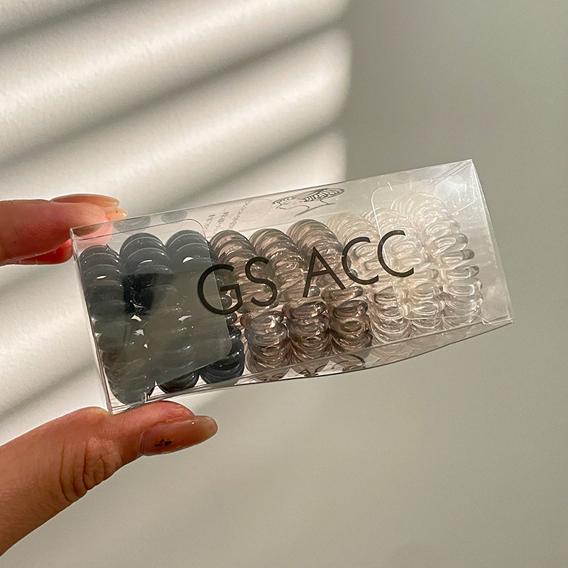 Internet celebridad alta banda de goma elástica duradera cuerda de pelo Banda de pelo de línea telefónica de gradiente de alto grado temperamento femenino no daña el pelo cuerda de pelo