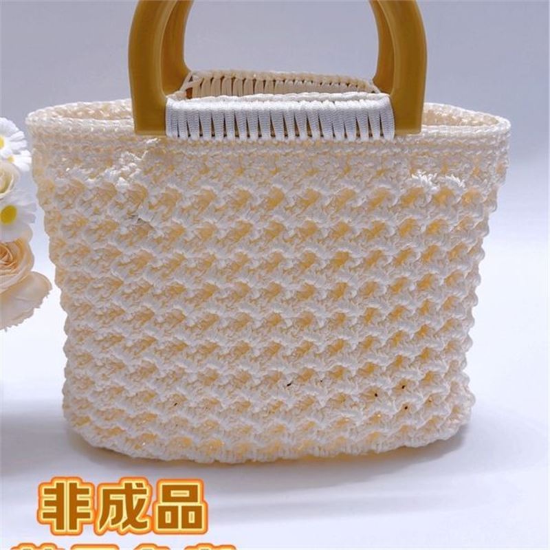 手工diy编织抖音同款大包新款夏天外出凤尾花休闲包送妈妈婆婆