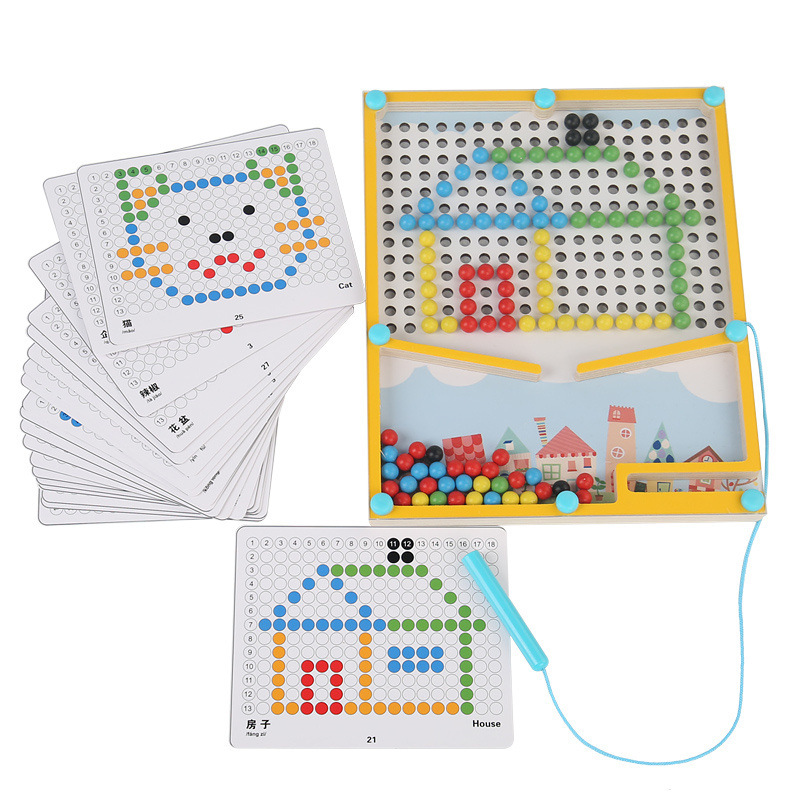 Bolígrafo para caminar magnético Laberinto Bolígrafo de control de succión magnética Tablero de dibujo Bebé, Niños pequeños, Tablero de escritura a mano para el hogar Tablero de dibujo de graffiti