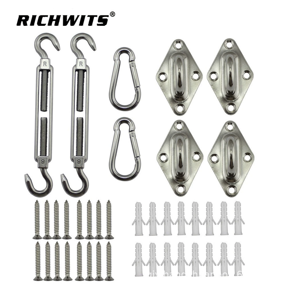 Zhibo металлический четырехугольный тент парус аксессуары для тента из нержавеющей стали аксессуары 5 мм 6 мм 8 мм костюм