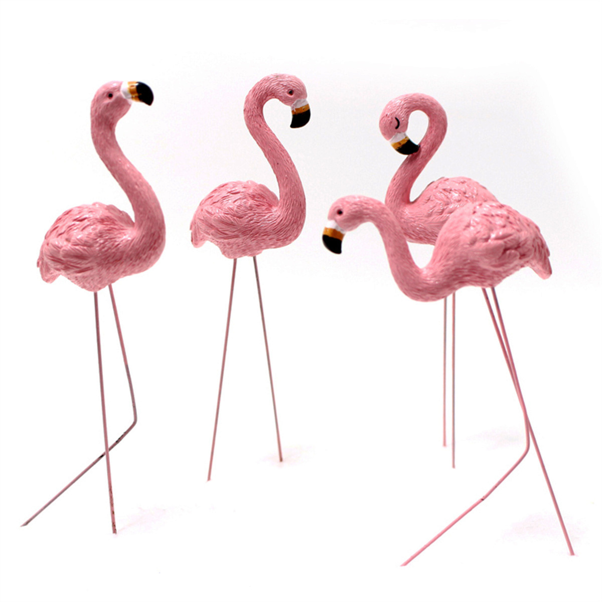  exclusive for  direct supply pink flamingo suit garden landscape decorations garden resin plug-in 