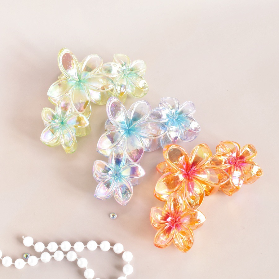 86g Weight Hair Clip, Hair Claws Hair Accessories Type 1 Piece Quantity Holiday, Daily, Selfie Occasion Plastic Material Flower, Fish, Shark, Plumeria Pattern All Seasons Season Women's Gender Cute Style Cute Women's Flower Fish Shark Plastic Hair Clip Hair Claws 2