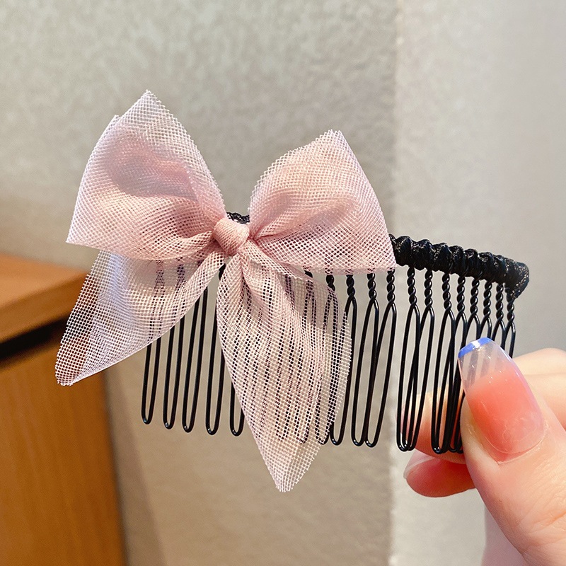 Niños artefactos de cabello rotos niñas arco de mariposa peinado de cabello rotos niñas franges de acabado de pinzas de cabello detrás de la cabeza peinado tarjeta de cabello