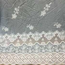 立体双边定位激光绣花布桌布台布园服饰花边布装饰服装制衣面料