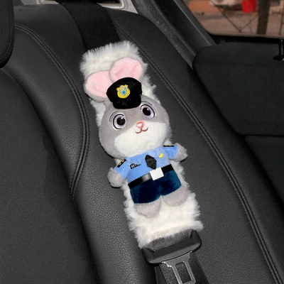 Seat belt shoulder pad — Seatbelt Protector Gift - judy-1-pack-imitation-rabbit-fur-shoulder-pads