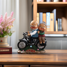 老头老太老人摆件婚房装饰品送父母长辈结婚周年纪念创意树脂摆件