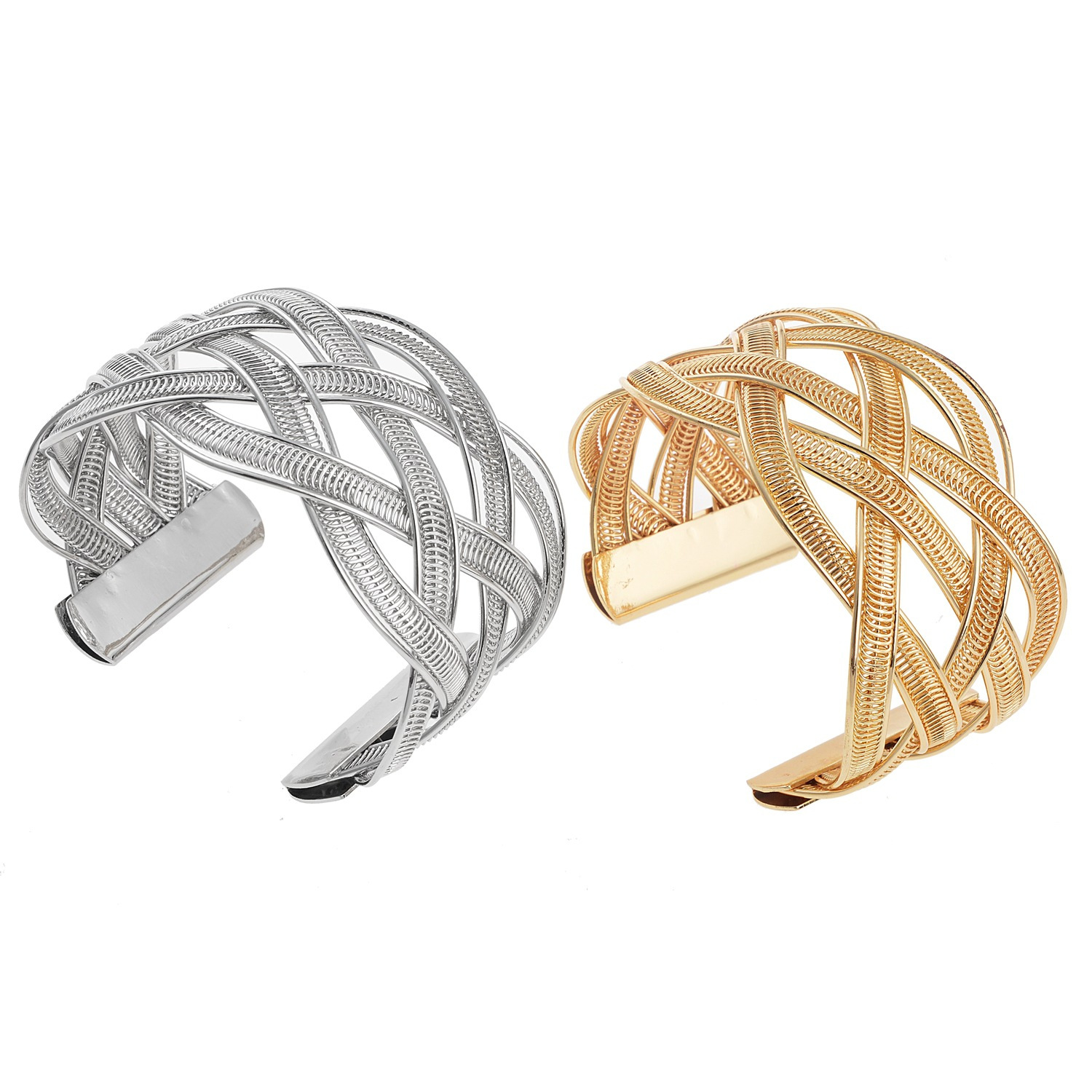 Super amplia superficie tejida malla de superficie abierta pulsera Internet celebridad pulsera hueco moda retro elegante fábrica al por mayor