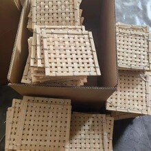 厂家直供四方竹编拼竹制品木艺装饰摆件农家乐环创材料垫片编织